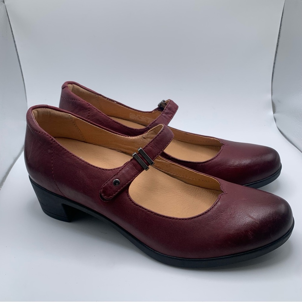 NWOB DANSKO | CALLISTA BURNISHED NUBUCK WINE Mary Jane heel size 39 US8-8.5 1407 - Picture 5 of 10